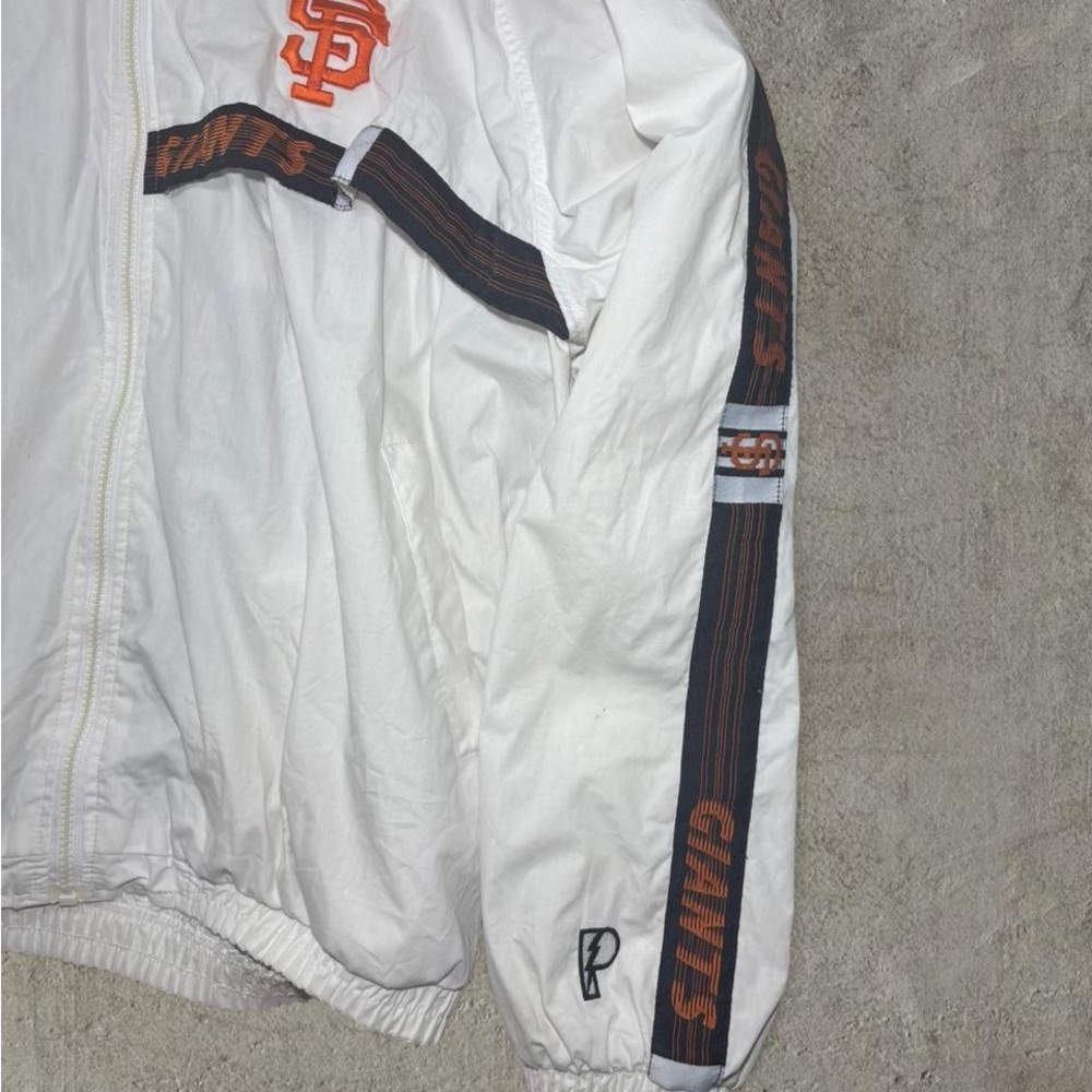 Vintage Y2K Pro Player White SF Giants Hooded Jacket - Picture 3 of 8